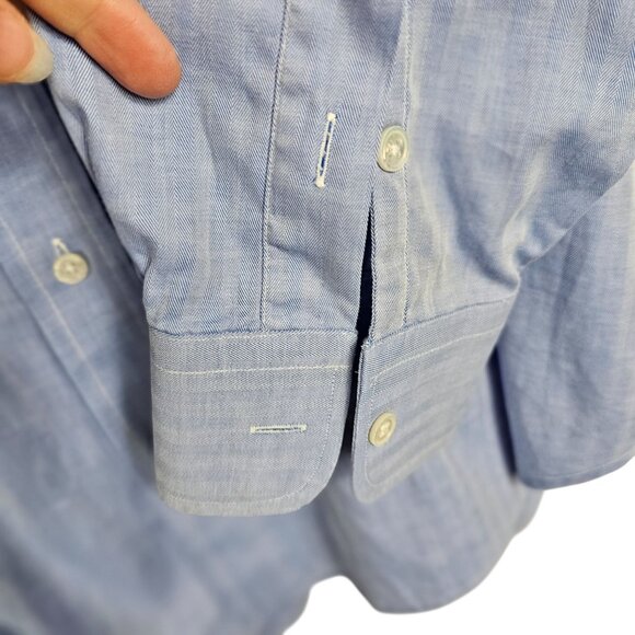 Graham & Gunn Men S* Dress Shirt Light Blue Business Casual Modest Neutral Shirt - Picture 11 of 16